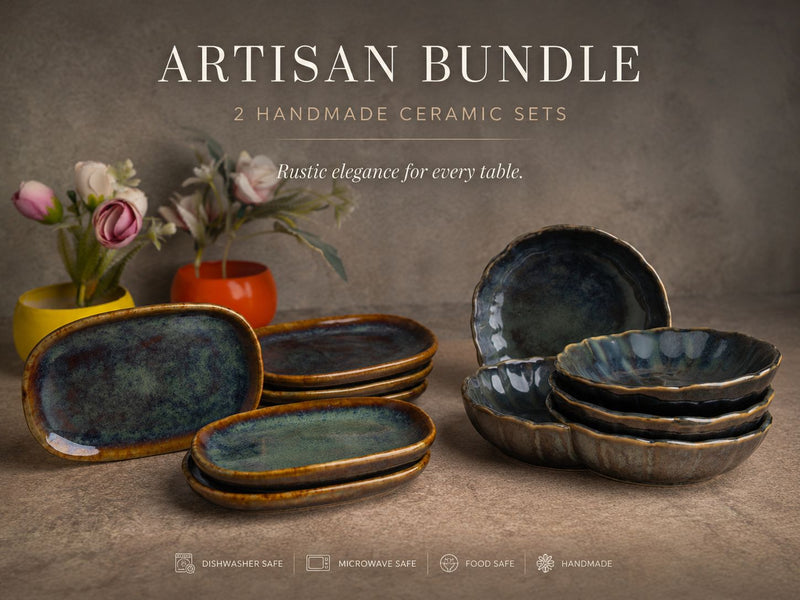 Ocean Crest & Verano Snack Plates Bundle – Set of 12